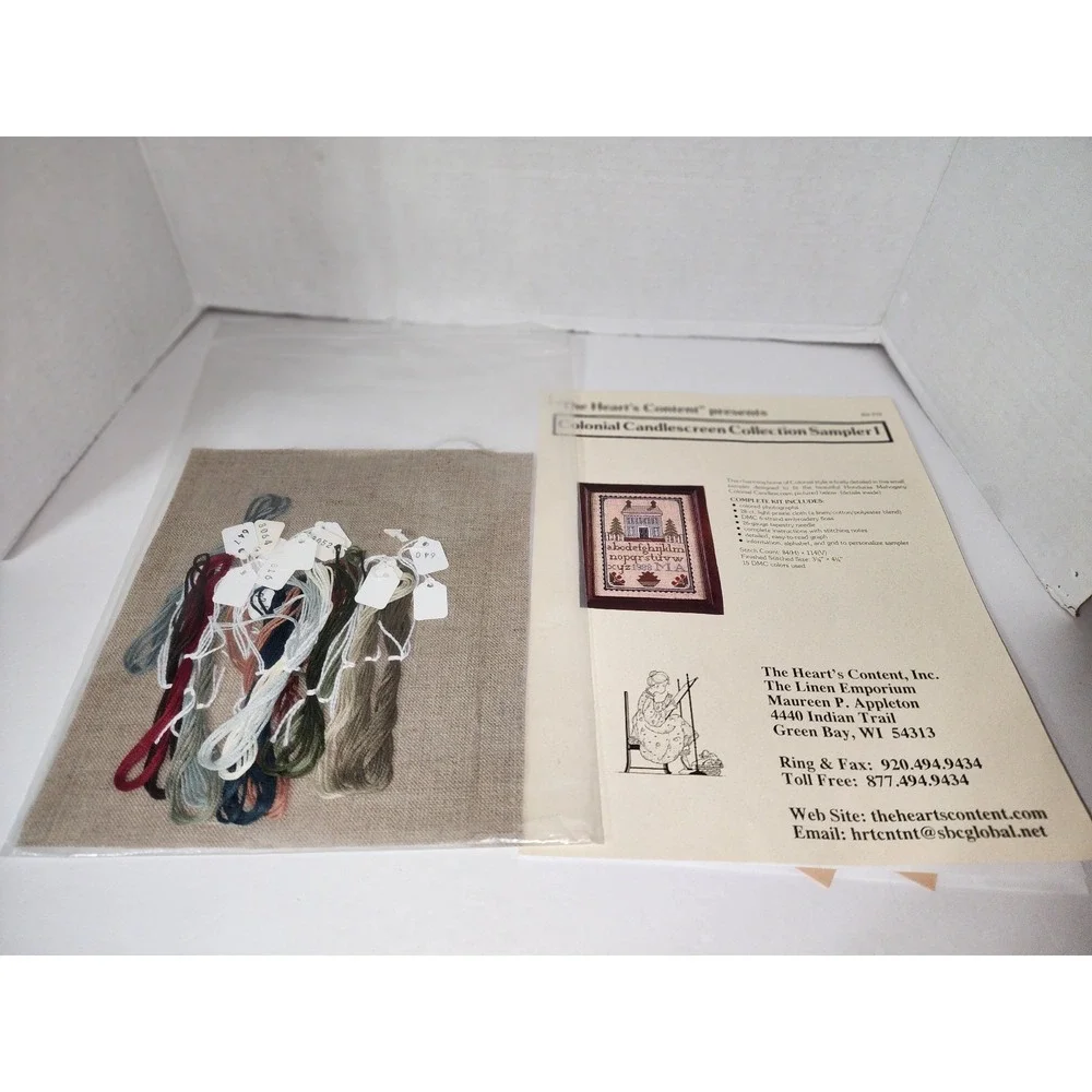 Complete Colonial Candlescrren Collection Sampler 1 kit linen‎ historical